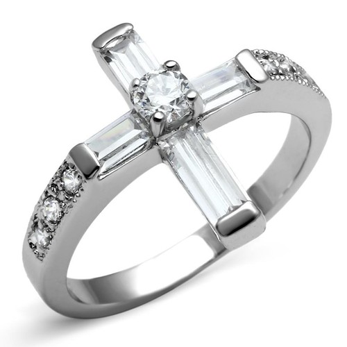 Baguette cross ring - baguette,