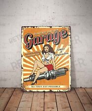 Plaque métal vintage citation