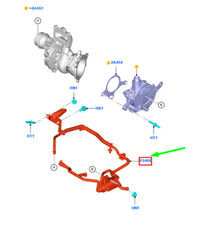 Tuyau à dépression pour servofrein FORD GRAND C-MAX MK2 2070880 F1FG-9S468-AD