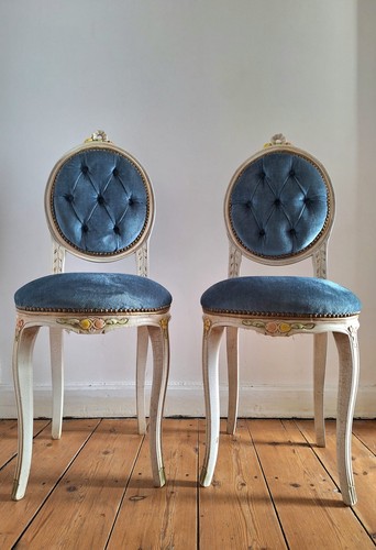 Paire chaises médaillon - paire,