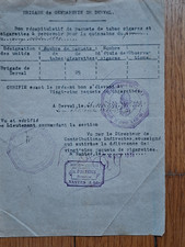 papier brigade de gendarmerie