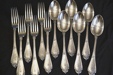 6 grands couverts argent russe