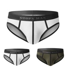 Slip homme sexy coton taille basse lifting sous vêtement pochette style cockstr