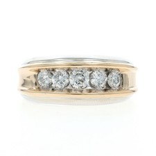 Or Blanc Diamant Cinq Pierre