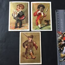 3 Chromos Anciens Dorés Gentleman La Belle Jardinière XIXè Gilded Scrap 19thC