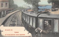 CPA 14 JE PARS DE LISON TRAIN