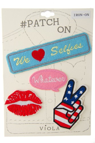 Denim iron assorted patches - iron-on,