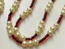 COLLIER fin vintage chic perle