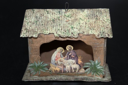Ancienne crèche noël - ancienne,