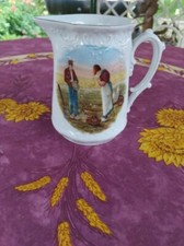 Pot à Lait Pichet en Porcelaine Décor Angélus Les Glaneuses de Millet 11,5cm