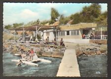 BALARUC-les-BAINS (34) PEDALO à la PAILLOTE "LA GUIGUETTE" animée en 1960