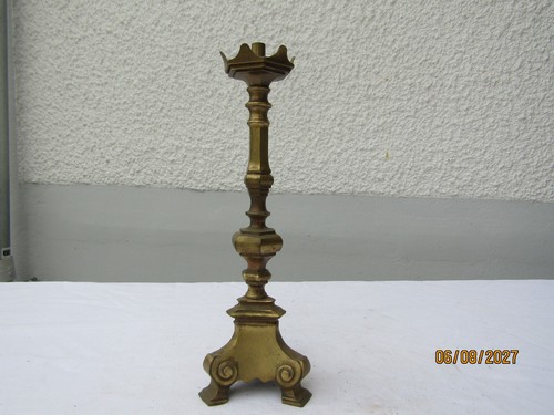 Ancien pied lampe bronze - de,