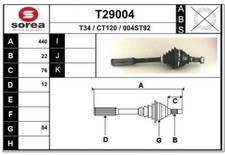 CARDAN CITROËN 2 CV 4,6,2 CV AKZ FOURGON/BREAK 0.6,ACADIANE 6,AMI 6,8,DYANE 4