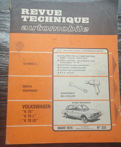 Revue technique automobile - revue, n