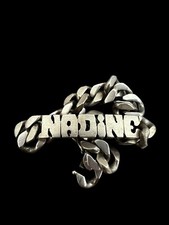 Gourmette Argent Massif Femme Poinçon Crabe Nadine Vintage  bracelet 1970