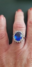 Bague En Argent Pierre Bleu T