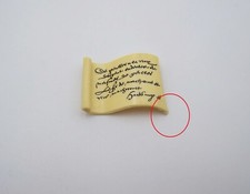 PLAYMOBIL (L1239) MOYEN-AGE - Parchemin avec Ecritures Anciennes Noires (cassé)