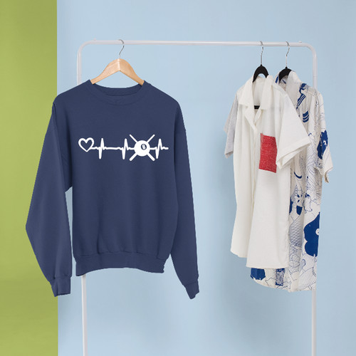 Snooker coeur battre - snooker, sweat
