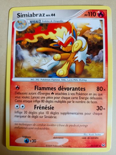 Carte pokémon simiabraz - pokémon,