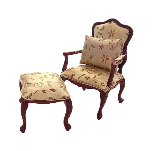 Fauteuil pouf acajou - acajou, et