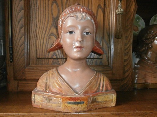 Ancien buste platre signe - ancien, a.z