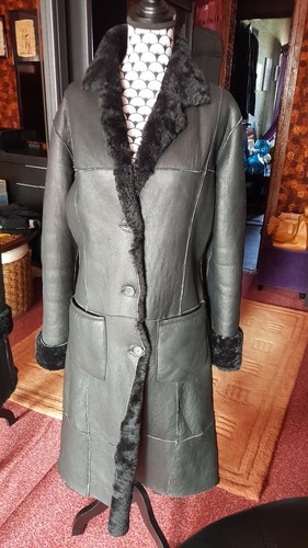 Manteau peau lainée - en,