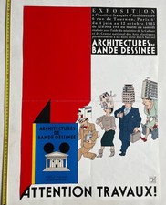 Joost Swarte 1985 Attention Travaux ! Exhibition poster