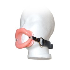 Bâillon à bouche ouverte en silicone avec fixation et boucle (taille unique)