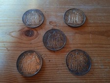 Lot de 5 pièces de 10 Francs