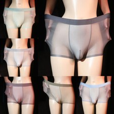 3Pcs Men Hiny Shiny Silky Panties Sous-Vêtements Voir À Travers Les /