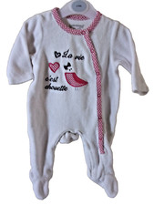 J397 Vêtement Occasion Bébé PYJAMA velouté fantaisie ORCHESTRA 1 mois