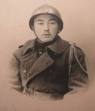 Carte Photo Originale Soldat Belge avec Casque Adrian