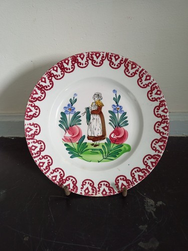 Assiette faience amand et - assiette,