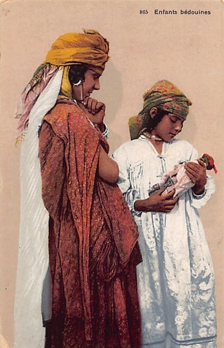 Tunisie enfants bédouines - -,