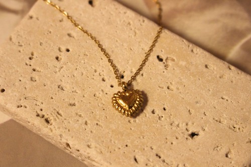 Collier pendentif cœur ton - , or