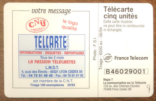 Telecarte bonnes fêtes - 5u,