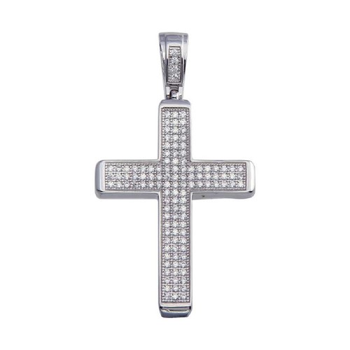 Pendentif croix argent - croix, en