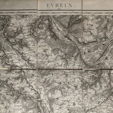 Carte d'état-major entoilée