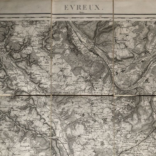 Carte état major - carte, entoilée