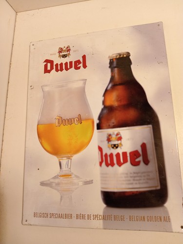 Plaque tole publicite duvel - tole,