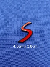 Logo métal S noir Adésif de mini cooper S Position coffre malle arrière