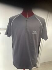 tee shirt respirant gris 2 tons encolure zippée KALENJI TL