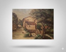 Tableau Huile sur Toile Scène