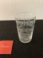 Verre à vin gravé en cristal de Baccarat souvenir Libourne