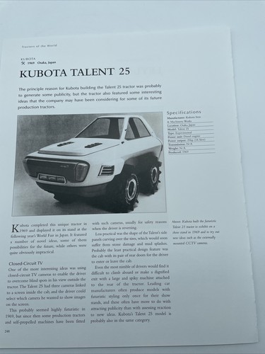 1969 kubota talent - kubota,