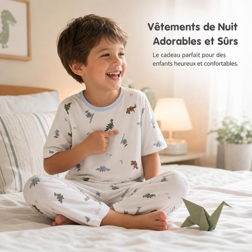 Pyjama garçon court respirant