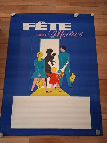 Grande affiche ancienne fête - grande,