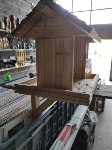 Mangeoire bois pour oiseaux - bois,