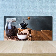 Tulup Panneaux De Cuisine Sur Verre - 100x50cm - Moulin À Café