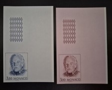Monaco 1996 Yt 2055/2056 neuf** non dentelé  Imperf Prince Rainier III BDF